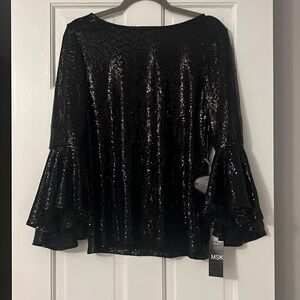 MSK Black Sparkle shirt size Med